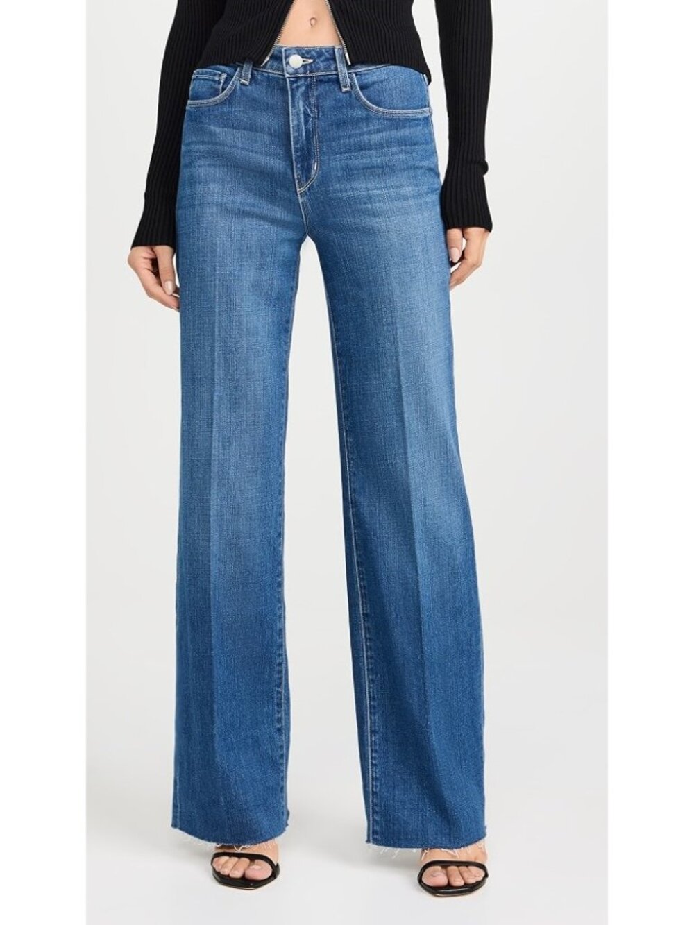 L'AGENCE Women's Scottie High Rise Wide Leg Jeans Size 27 in Apollo
